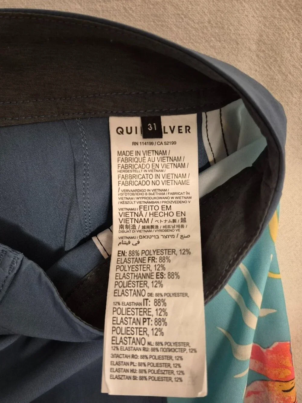 Quiksilver Board Shorts Size 31